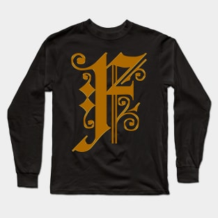 Golden Letter F Long Sleeve T-Shirt